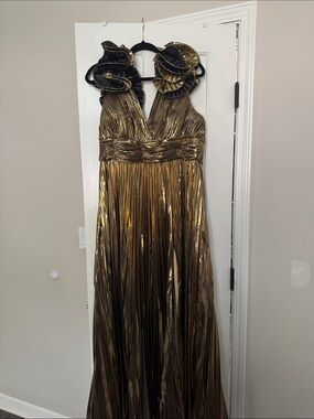 Mac Duggal gold gown